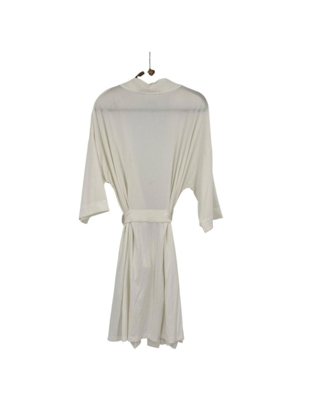 COZY EARTH Women's Size M Bamboo Stretch-Knit Robe Ivory White Loungewear - Picture 3 of 16